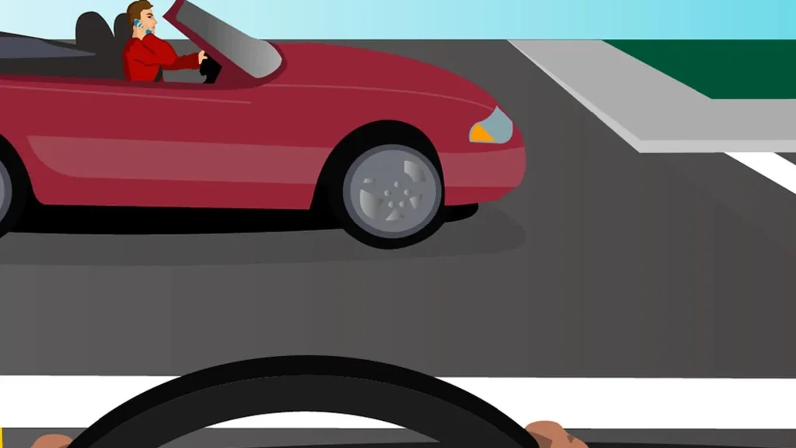 Conducteur effectuant ses vérifications avant un examen pratique