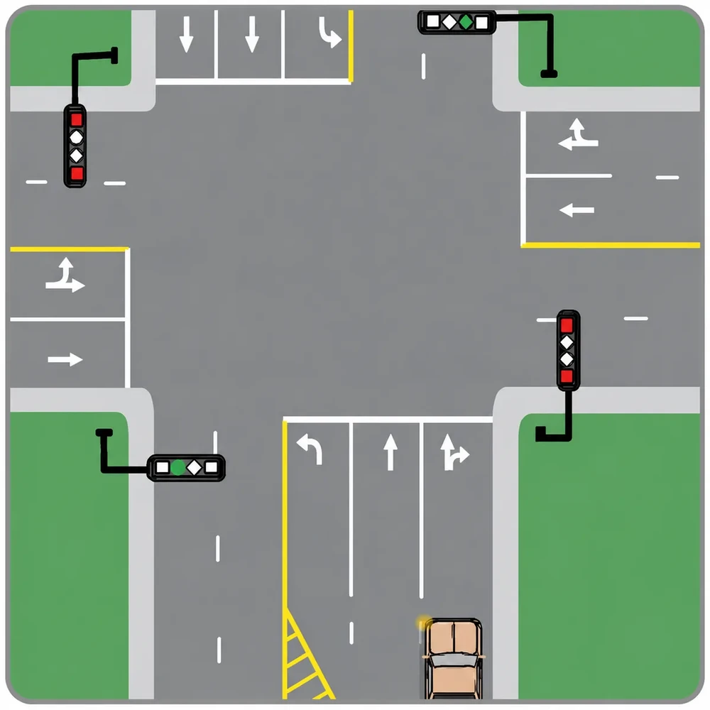Réglementation et intersection routière